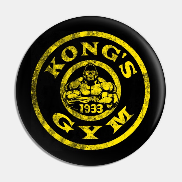 Kong's Gym, distressed Pin by hauntedjack