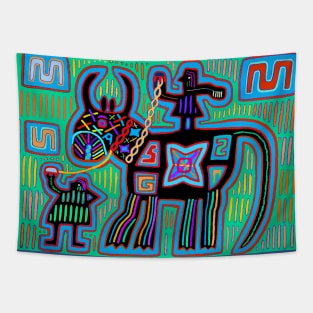 Save a Horse - Ride a Cowboy - Turquoise Tapestry