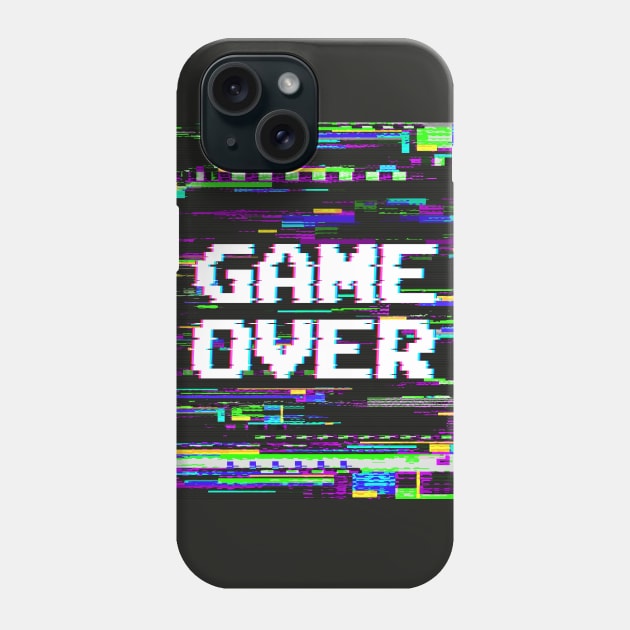 Game Over Glitch Phone Case by machmigo