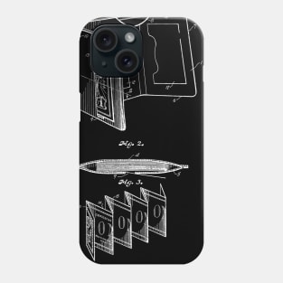 Wallet Vintage Patent Hand Drawing Phone Case