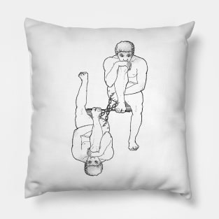 Up and down, the worried guy still stands Pillow