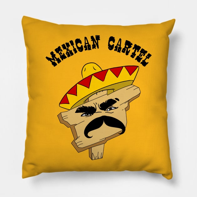 Mexican Cartel Pillow by Zefkiel