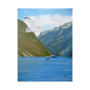 Gerainger Fjord, Norway - from a painting in Oils T-Shirt