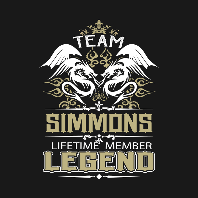 Simmons Name T Shirt -  Team Simmons Lifetime Member Legend Name Gift Item Tee by yalytkinyq