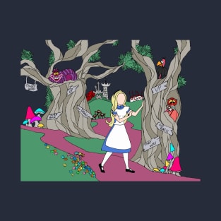 Alice Navigates Tulgey Wood T-Shirt