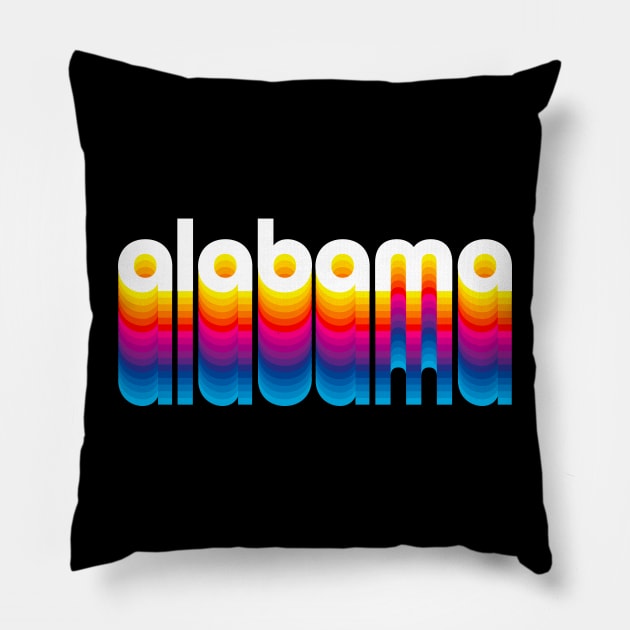 Alabama Pride - I Love Alabama - Vintage Alabama T-Design Pillow by Vector Deluxe