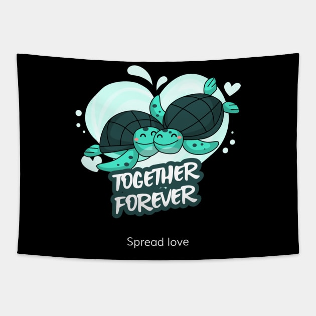 Together Forever Tapestry by Funky Turtle