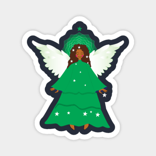 Green Xmas Angel Magnet