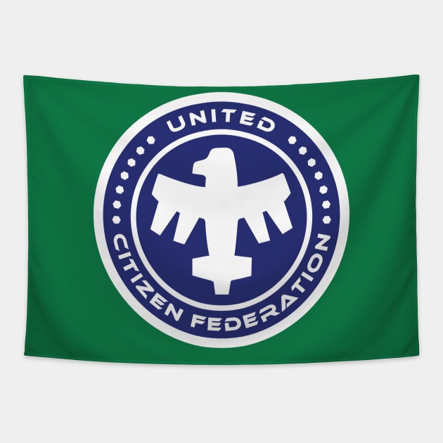 United Citizen Federation Tapestry by MindsparkCreative