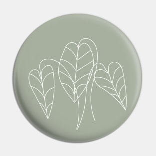 Boho, Sage Green Decor, Line Art, Botanical Pin