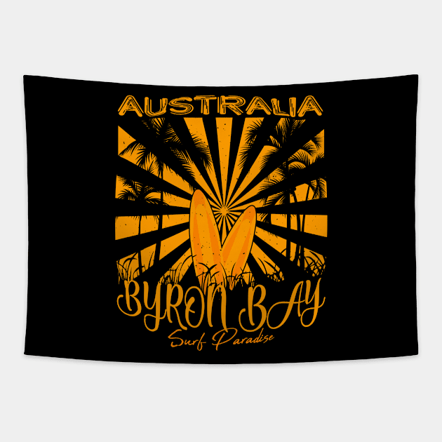 Australia Byron Bay Surf Paradise Tapestry by ReaverCrest