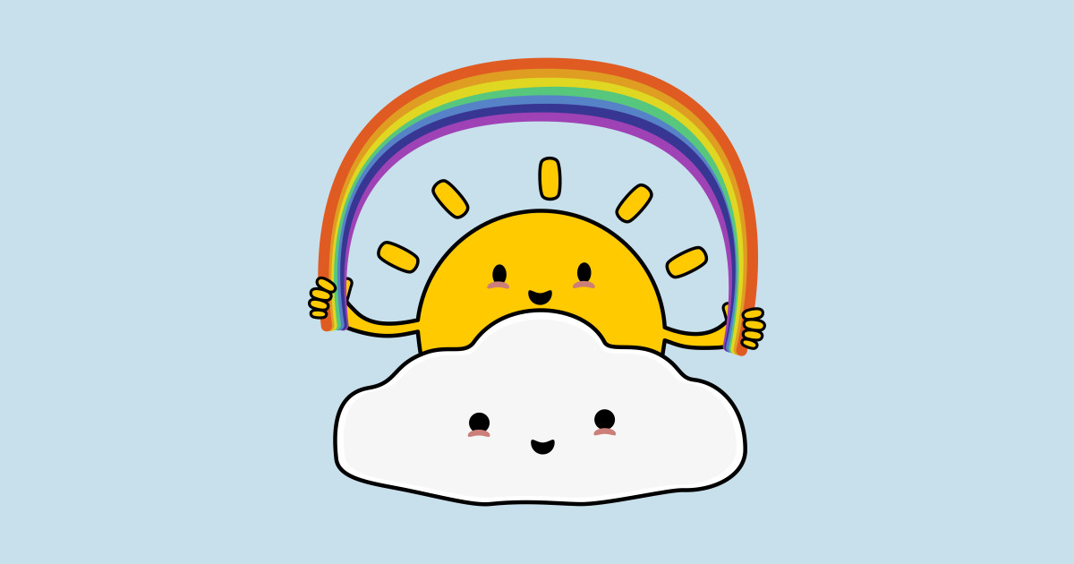 Sunshine and happy days - Rainbow - T-Shirt | TeePublic