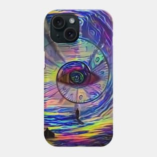 God eye and spiral of time Phone Case