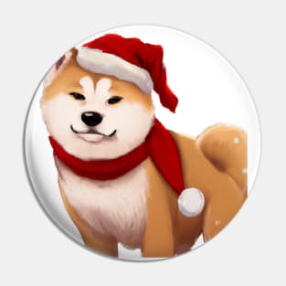 Cute Akita Inu Drawing Pin