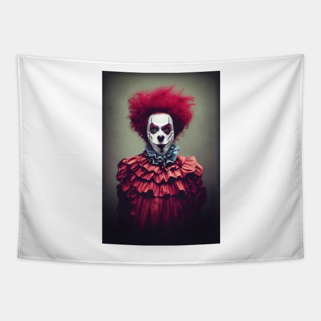 A Creepy, Scary Clown Tapestry by daniel4510