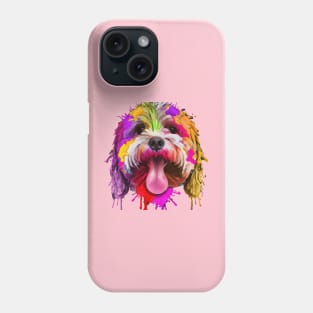 Fluffy Havannese Happy Dog Canvas Art Phone Case