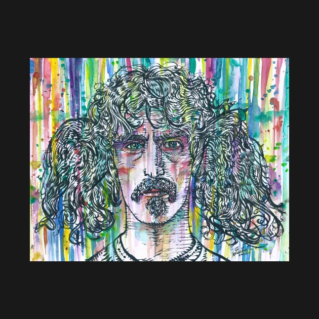 FRANK ZAPPA watercolor and ink portrait .2 by lautir