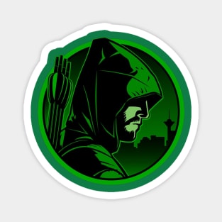 Green Arrow Art Emblem Magnet