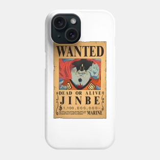 Jinbe Wanted Poster with 1.100 million berries Phone Case