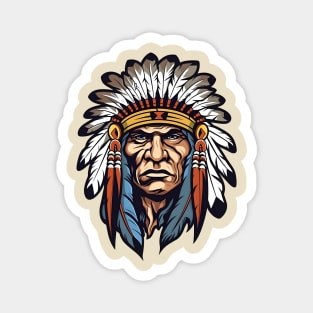 Native american chief face Magnet