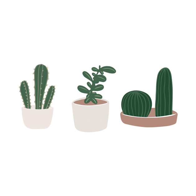 Minimalist cactus plants by Vintage Dream