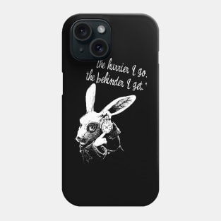 White rabbit from wonderland Phone Case