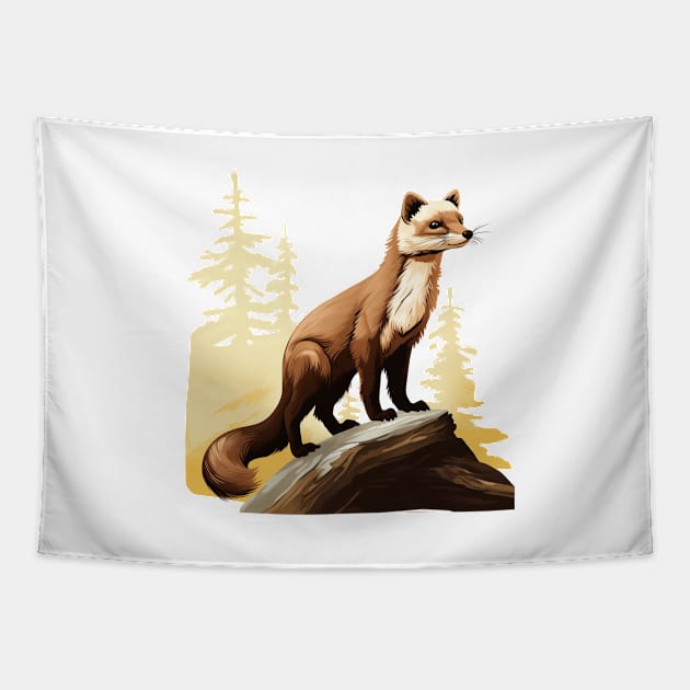 Pine Marten Tapestry by zooleisurelife