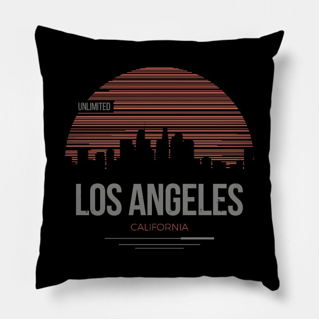 Los Angeles - California Pillow by TambuStore