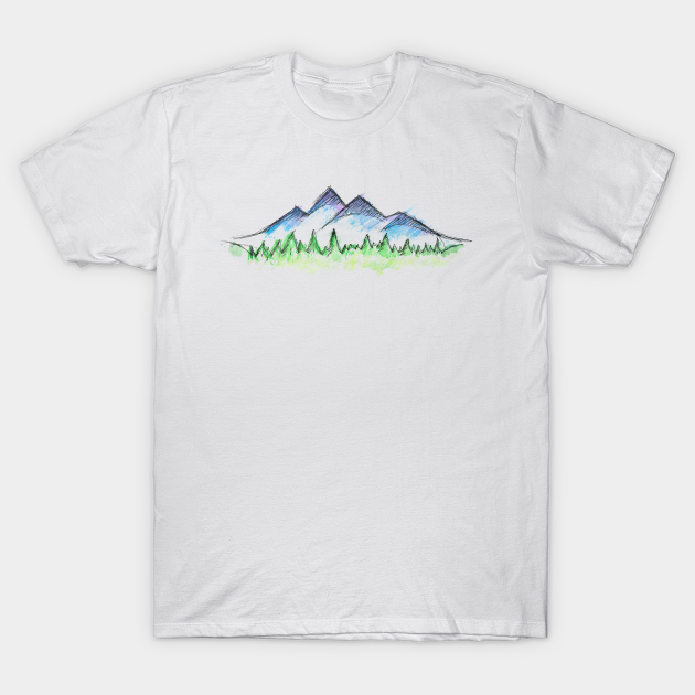 mountain watercolor - Mountains - T-Shirt