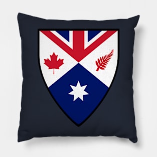 CANZUK: Canada, Australia, New Zealand, United Kingdom (Shield Design) Pillow