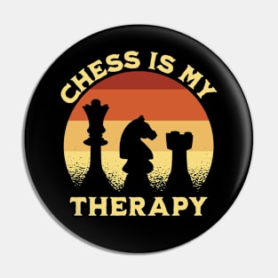 Chess Is My Therapy Pin