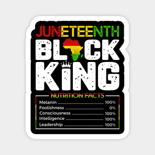 Juneteenth Black King Nutrition Facts Magnet
