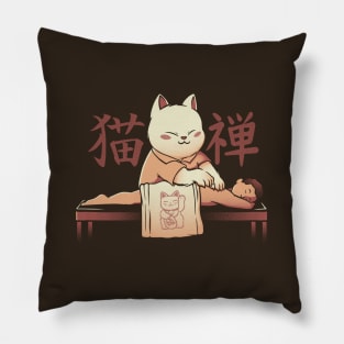 Cat Massage Shiatsu by Tobe Fonseca Pillow