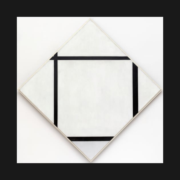 Tableau I Lozenge with Four Lines and Gray by Mondrian by MurellosArt