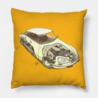 DS 21 just the car in sepia tone Pillow