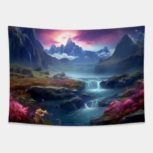 Landscape Magical Dimension Fantastic Planet Surrealist Tapestry