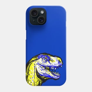 T-Rex Interactive Yellow&Blue Filter T-Shirt #2 By Red&Blue Phone Case