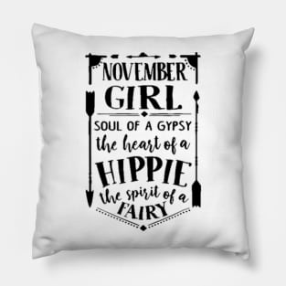 November Girl Pillow