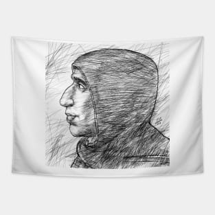 GIROLAMO SAVONAROLA ink portrait Tapestry