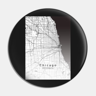 Chicago Illinois City Map Pin