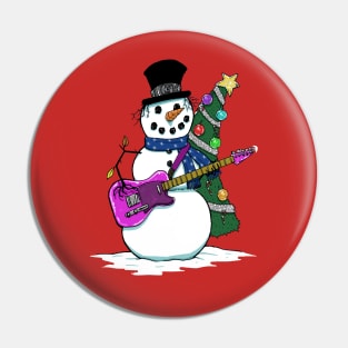 Snowmman Rock Pin