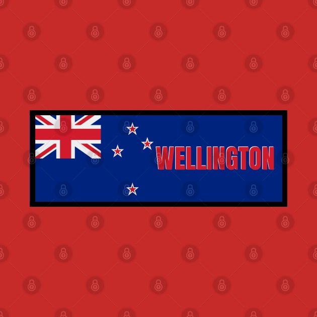 Wellington City in New Zealand Flag by aybe7elf