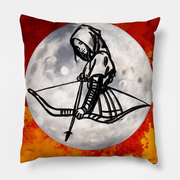 The Brave Skill of Archery Pillow by Art by Ergate