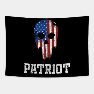 American flag Skull Memorial Patriot Day gift Tapestry