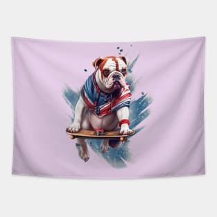 Bulldog superhero Tapestry