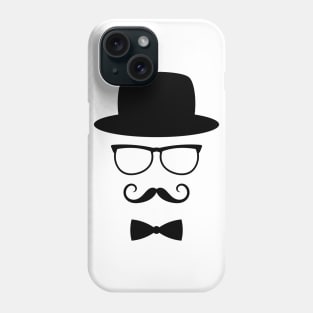 Retro gentleman with eyeglasses Phone Case