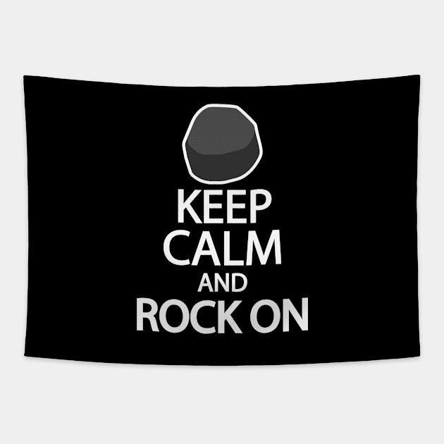 Keep calm and rock on Tapestry by Geometric Designs