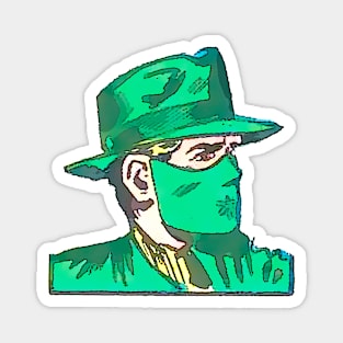 man in green mask and hat Magnet