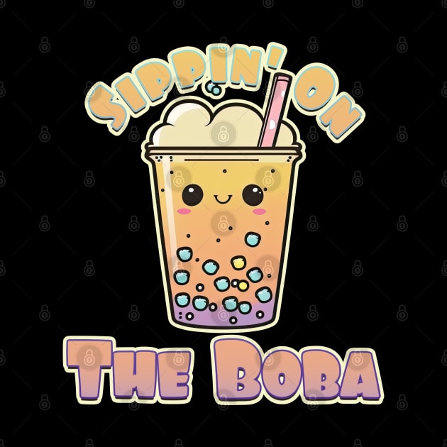 Sippin' On Boba Kawaii Boba Tea Graphic by DanielLiamGill