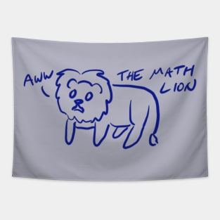 the math lion Tapestry